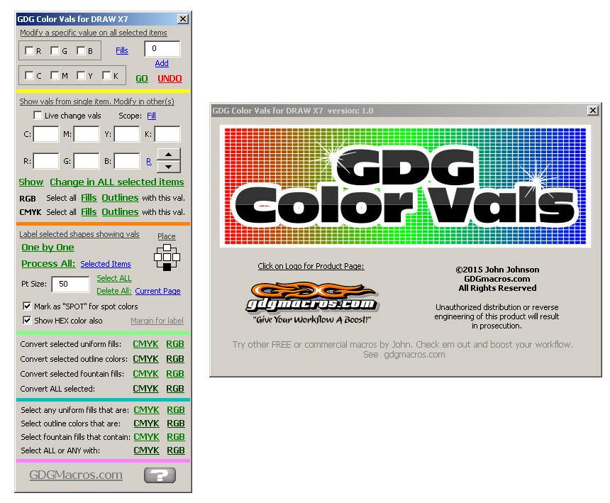 change rgb cmyk color values in a coreldraw v.2020 macro