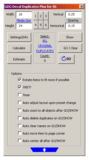 decal macro and cost calulator estimate