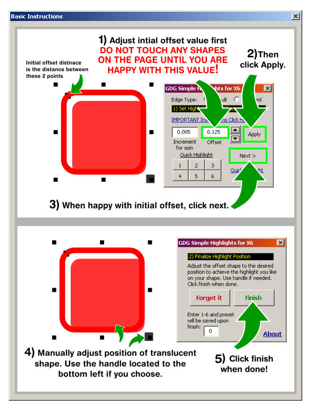 simple highlights corel draw v.2019
